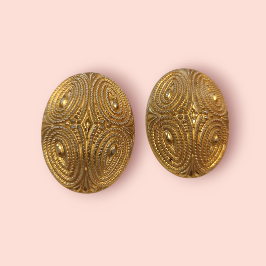 Vintage Ohrringe Klipp Gold
