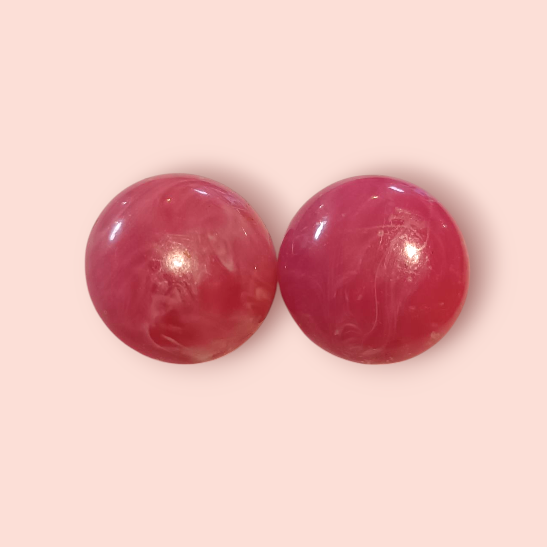Vintage Ohrringe Klipp Pink