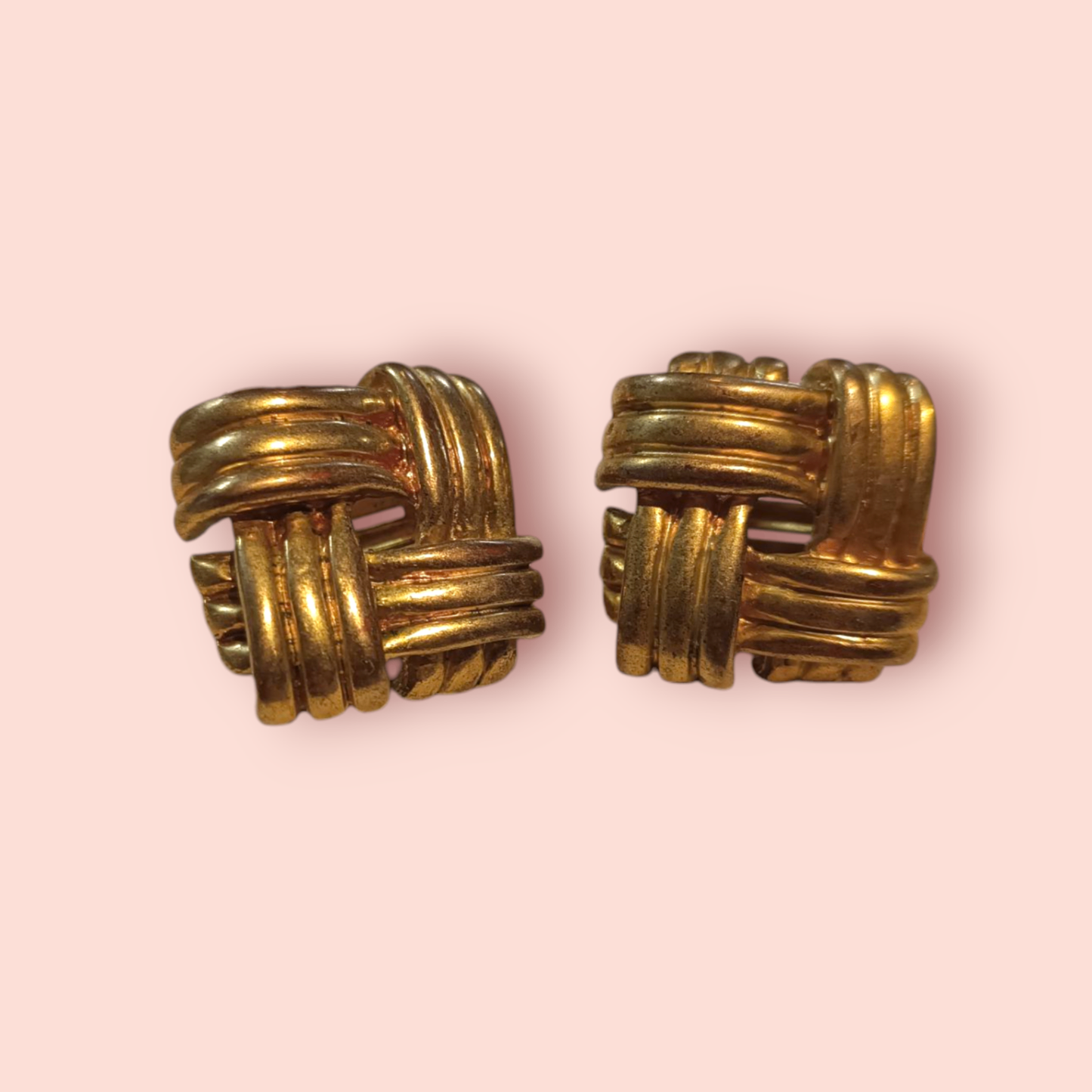 Vintage Ohrringe Klipp Gold