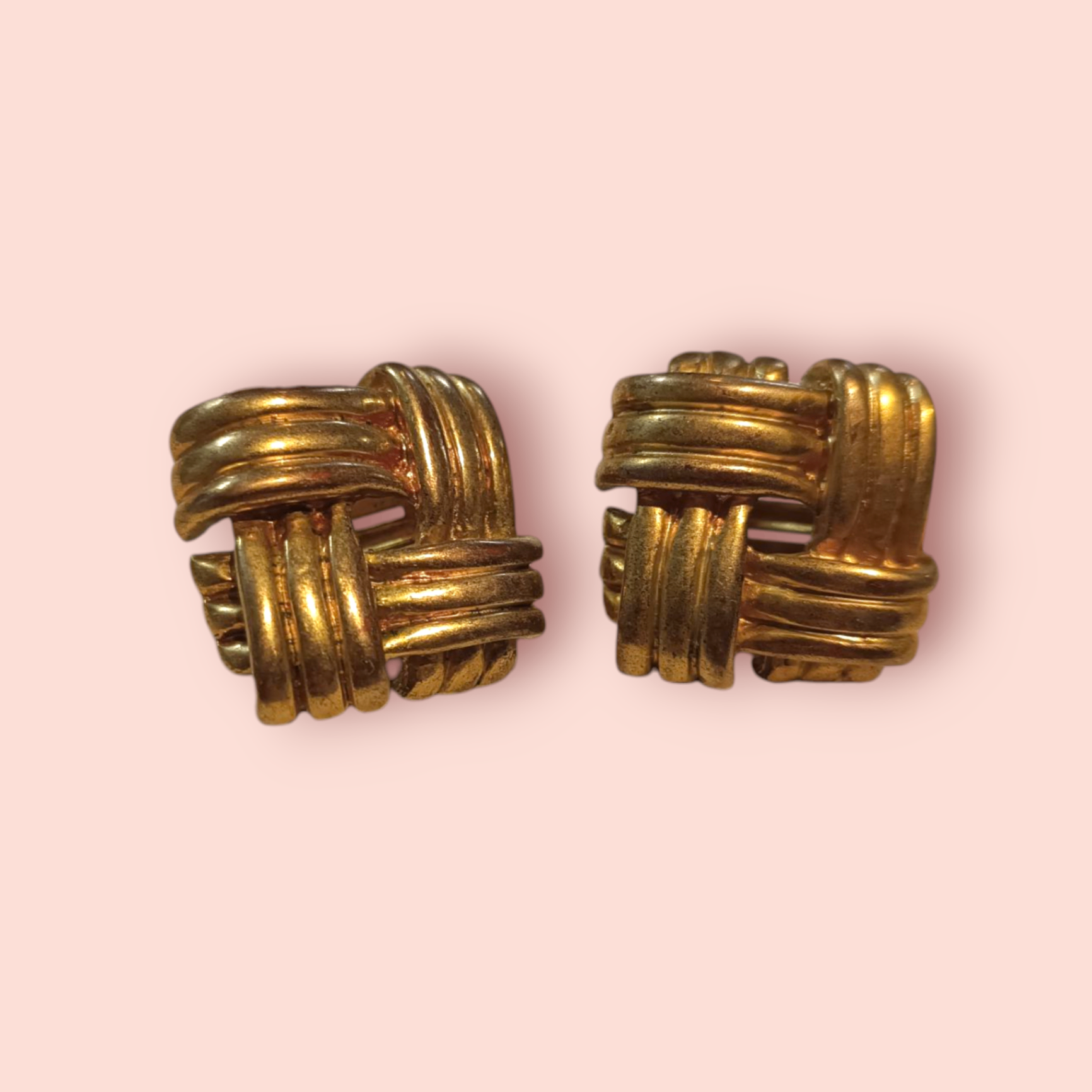 Vintage Ohrringe Klipp Gold
