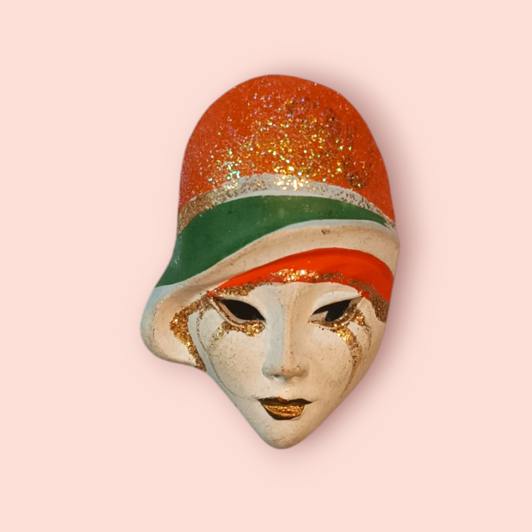 Brosche Maske