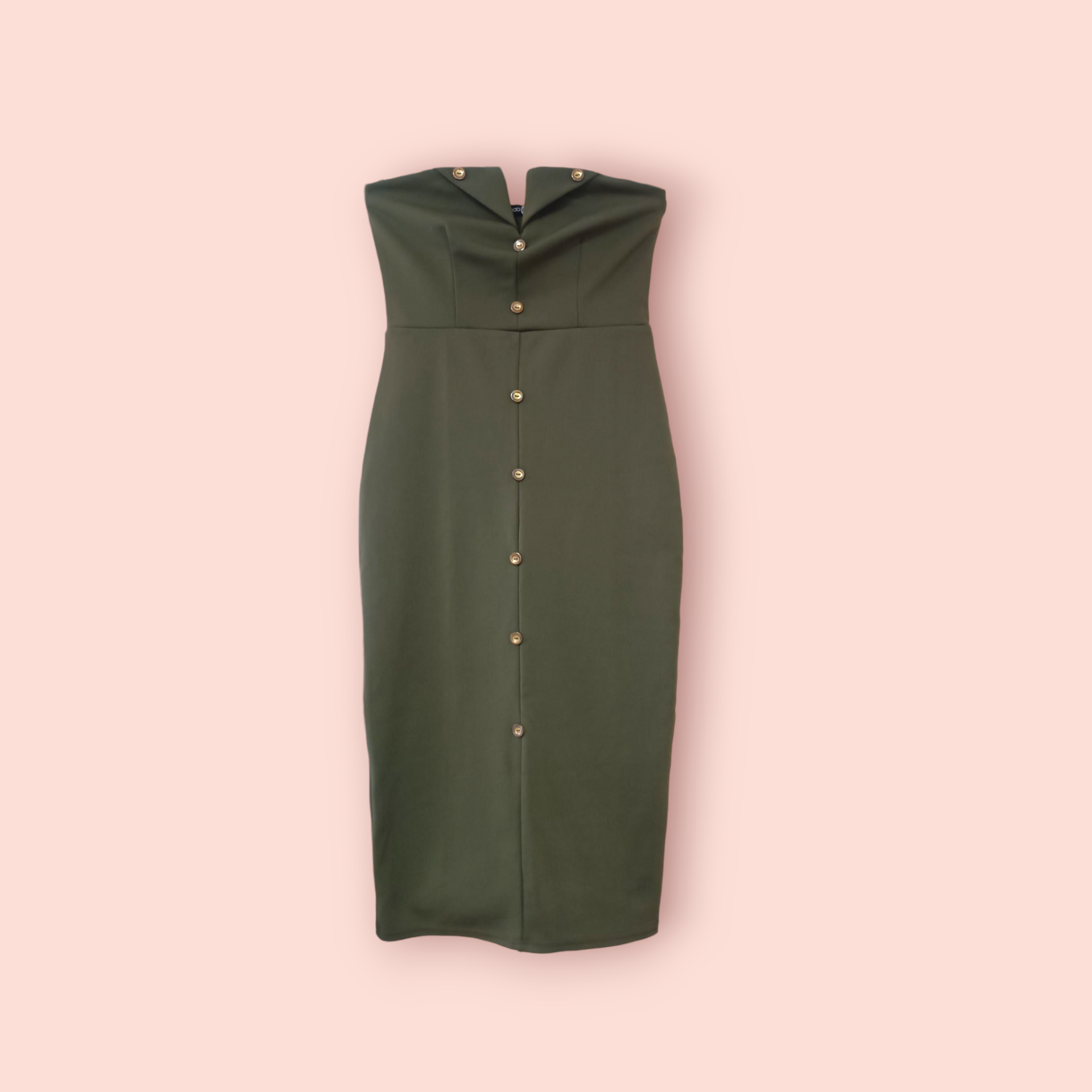 Boohoo Kleid S Olivgrün