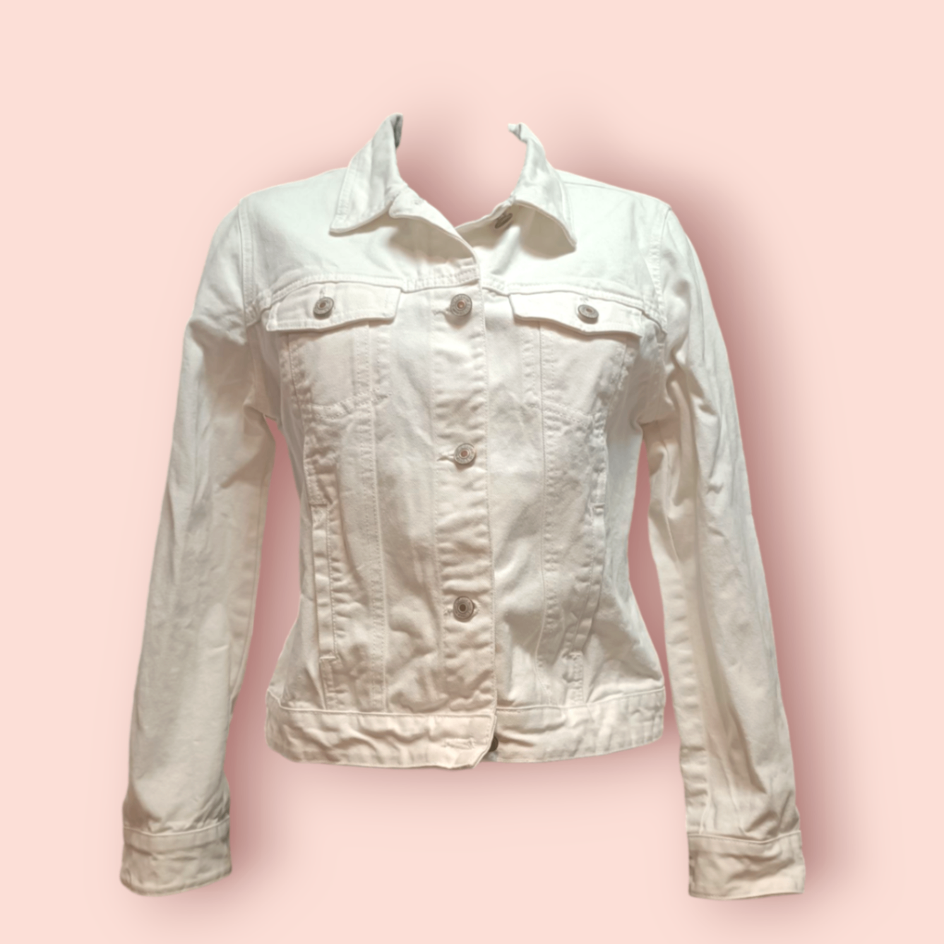 Denim&Co. Jeansjacke S Weiß