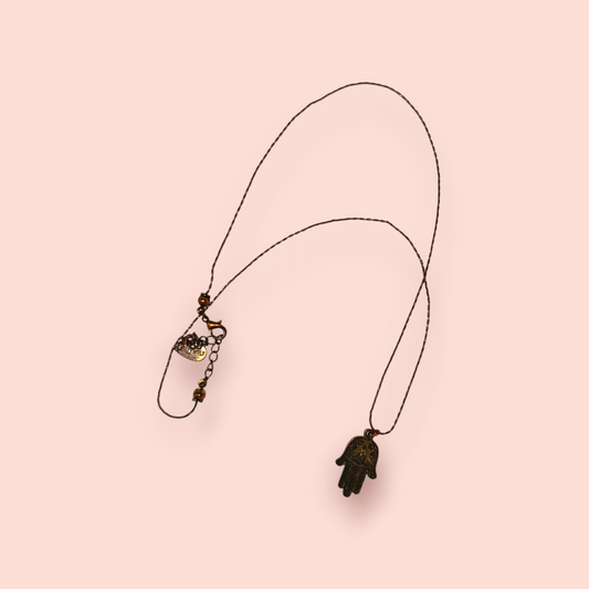 Halskette Bronze mit Hand of Fatim Talisman