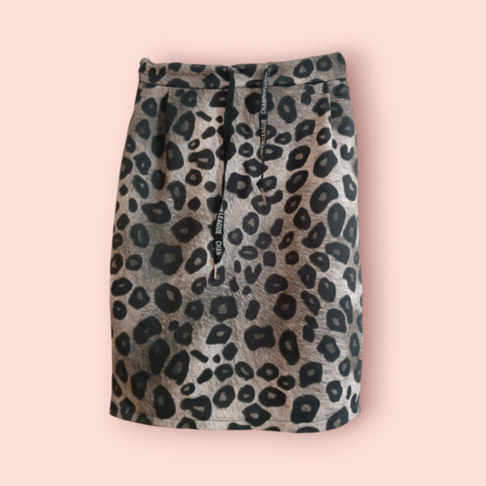 Pepper Rock M Beige mit schwarzem Leo-Print