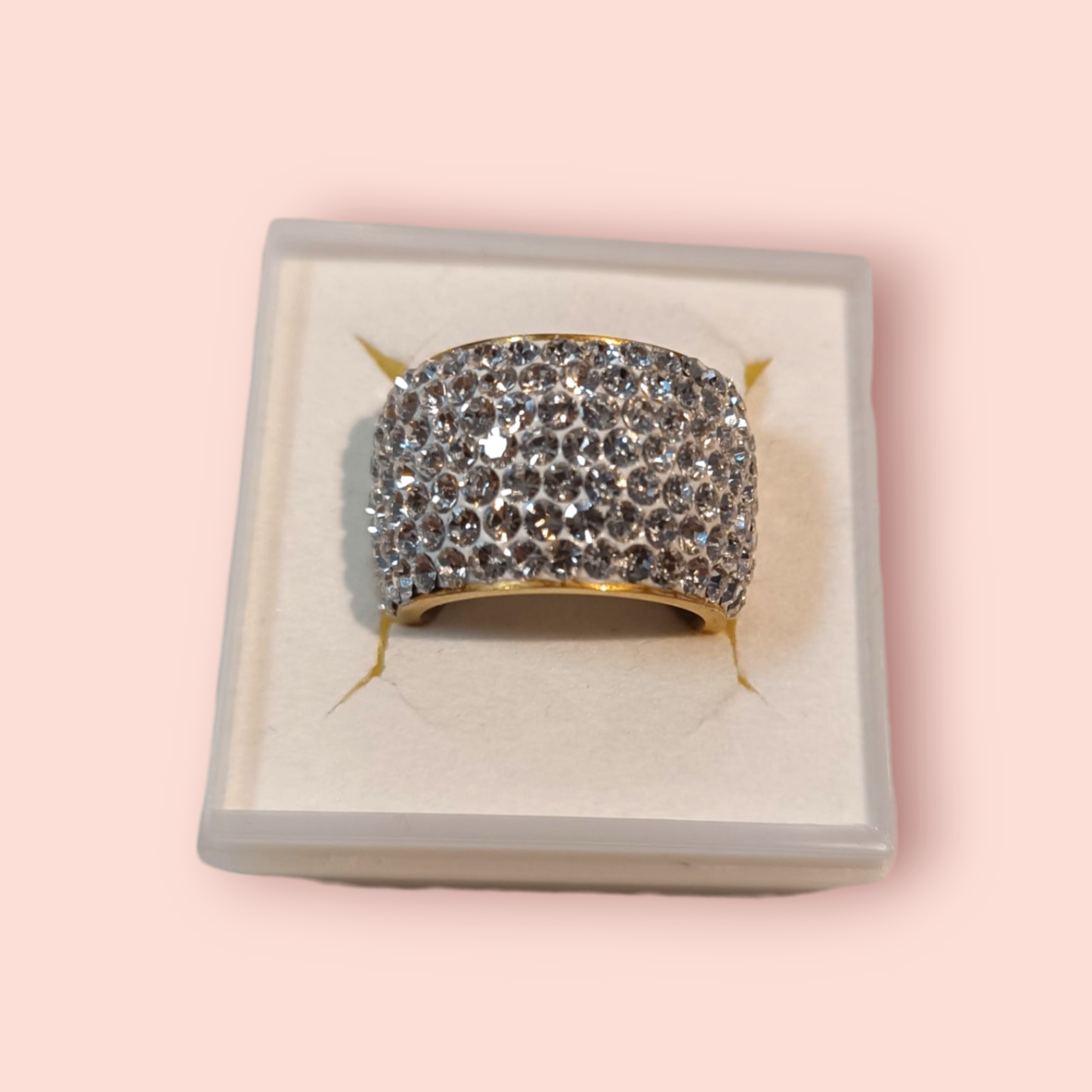S.Oliver Ring Gold mit Strasssteinen