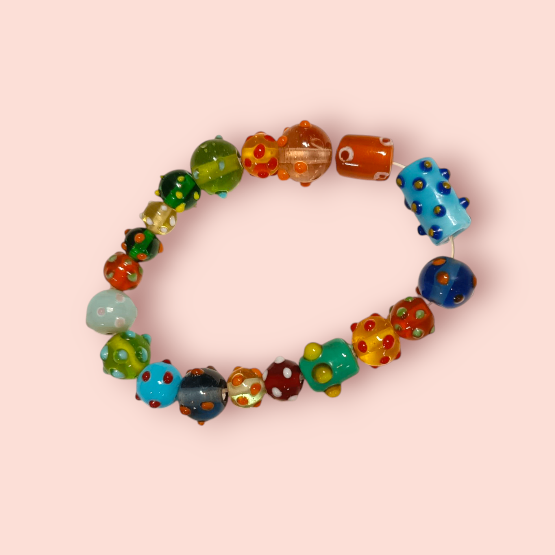 Glasperlen Armband Bunt