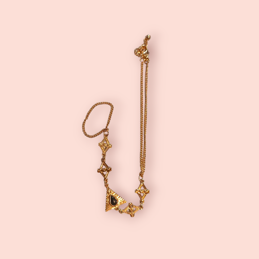 Armband mit Ring Gold nit Dreiecken