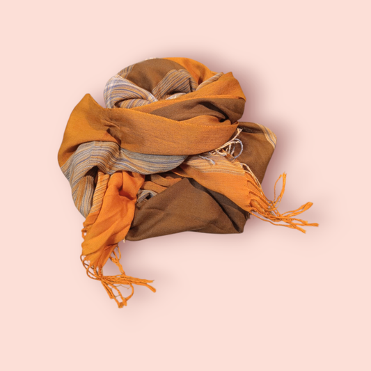 Schal Orange-Braun