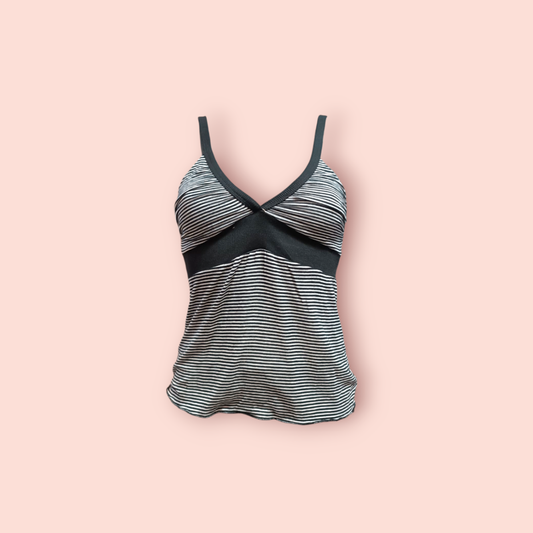 Trendi Top M/L Schwarz und Weiß gestreift
