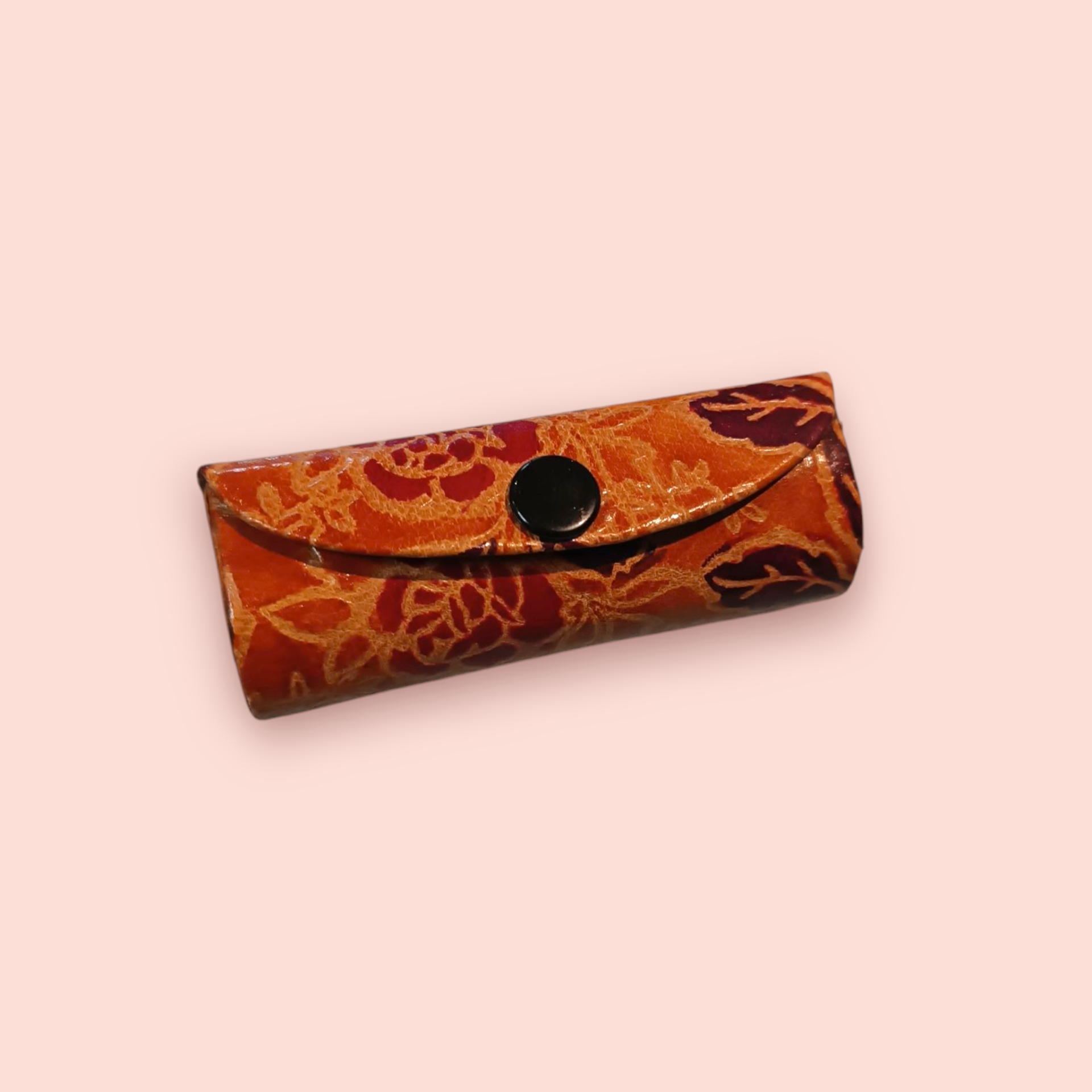Etui Braun mit floralem Muster