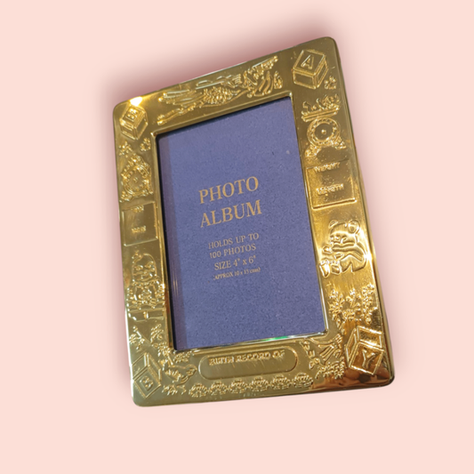 Fotoalbum 4" x 6" Gold 