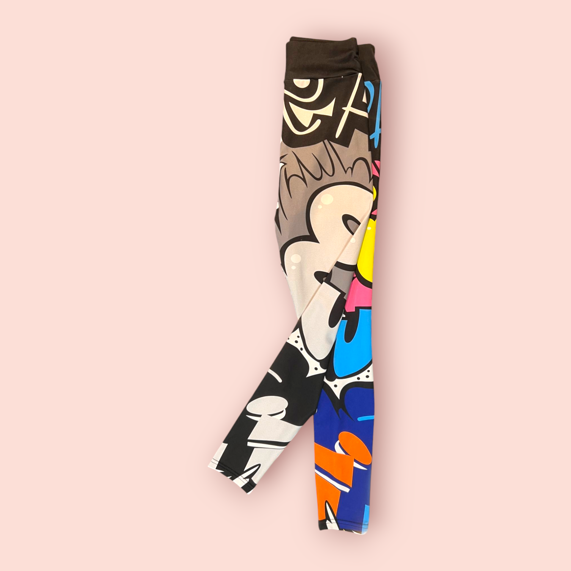 Shein Leggings S Bunt mit Graffiti-Muster