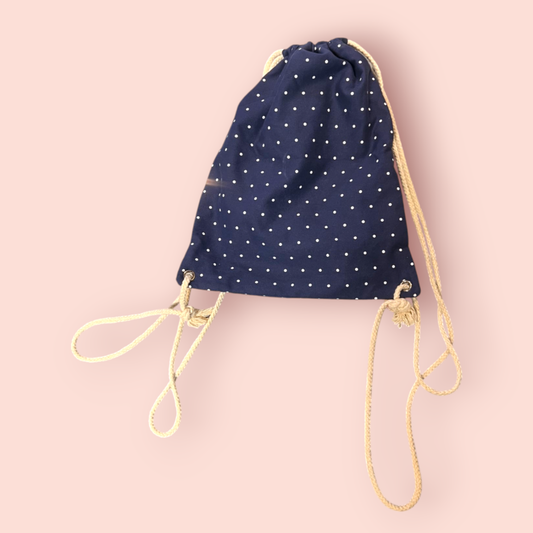 Gymsac Marineblau mit weißen Punkten
