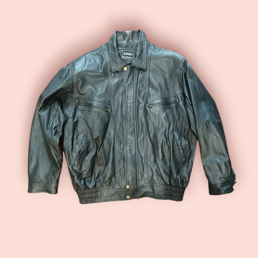 Sheeny Echtlederjacke XXXL Schwarz