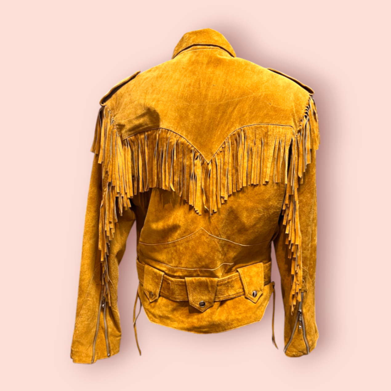 Yuppie Veloursjacke 38 Senfgelb