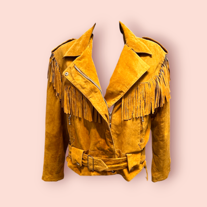 Yuppie Veloursjacke 38 Senfgelb