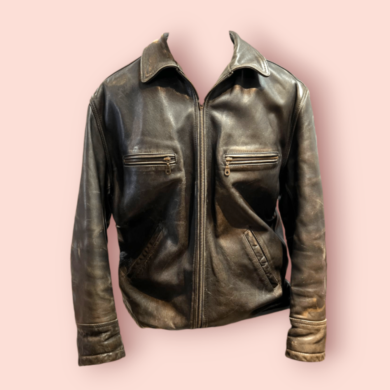 Genuine Lederjacke 50 Dunkelbraun
