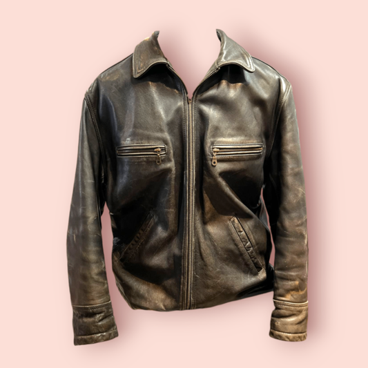 Genuine Lederjacke 50 Dunkelbraun