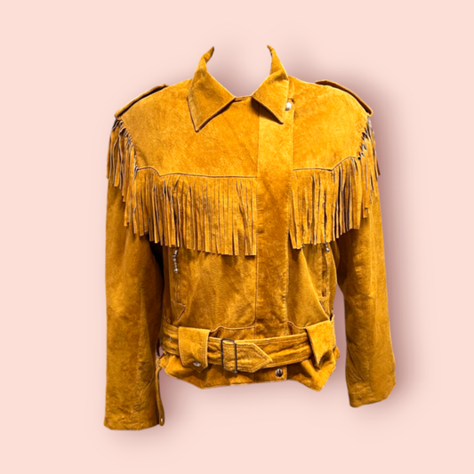 Yuppie Veloursjacke 38 Senfgelb