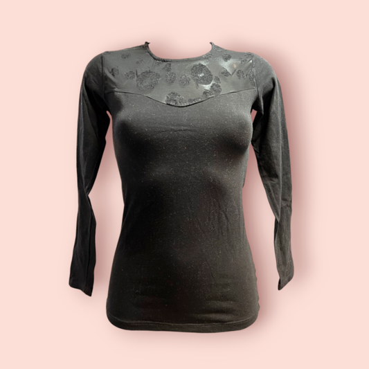 Jadea Langarmshirt S Schwarz