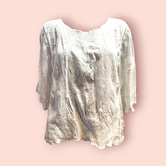 Bluse M Weiß