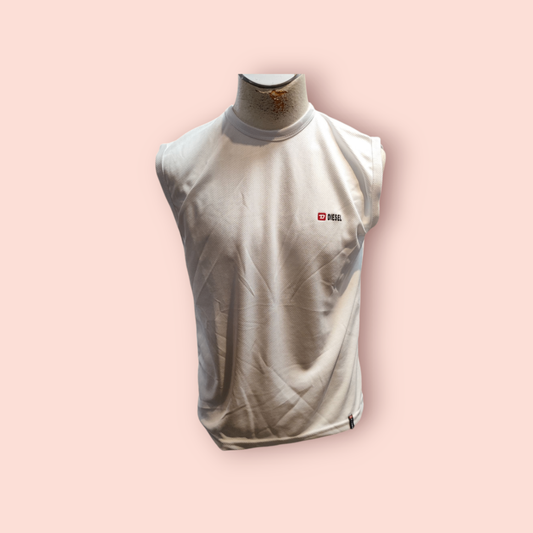 Diesel Ärmelloses Sporttop Weiss 
