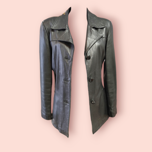 Echt Lederjacke S Schwarz