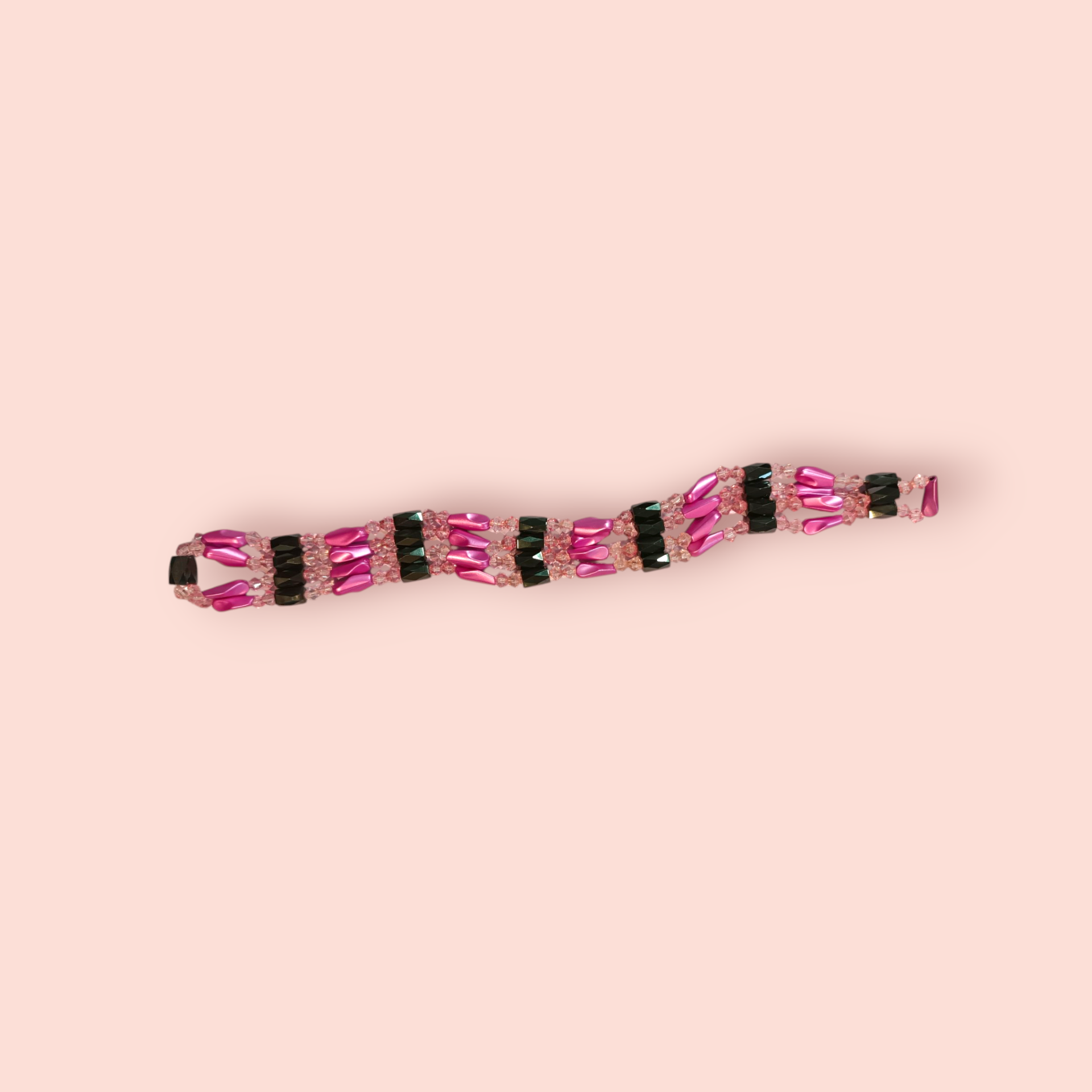 Magnet Armband/Halskette Pink, Schwarz, Hellrosa