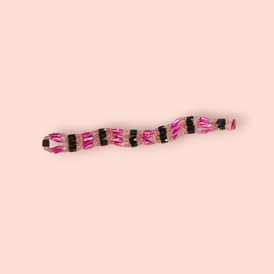 Magnet Armband/Halskette Pink, Schwarz, Hellrosa