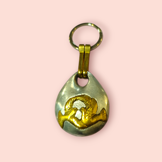 Schlüsselanhänger Silber und Goldene Tauben