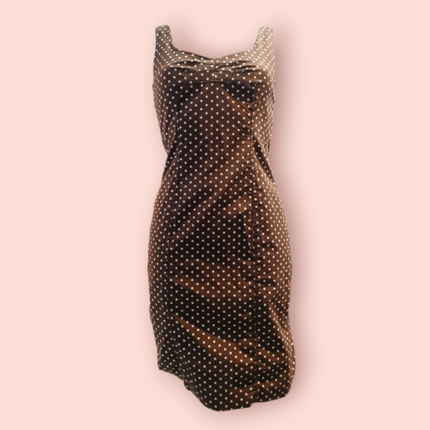 Sandro Ferrone Kleid S/M Braun mit weißen Punkten