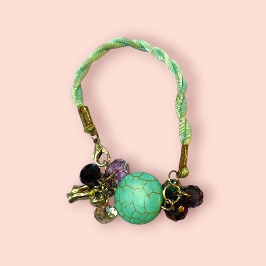 Armband Blau, Schwarz, Lila