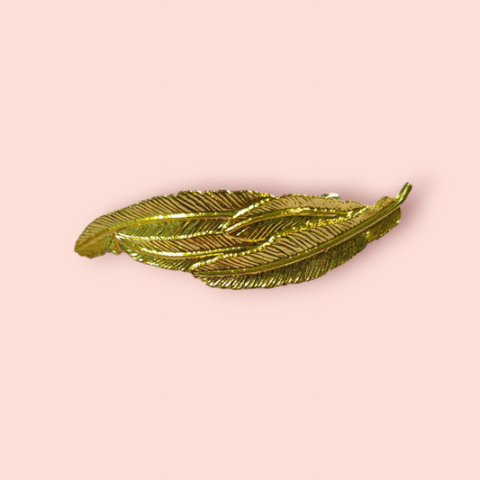 Haarspange Goldene Feder