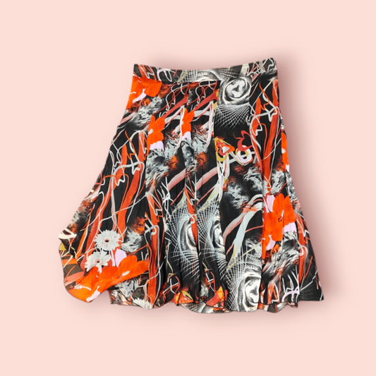 Rock XL Scharz mit Blumenmuster
