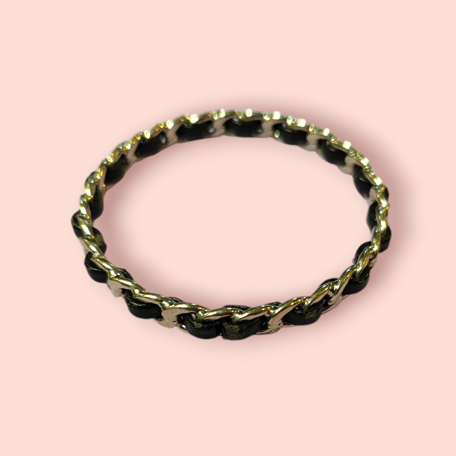 Armband Silber mit schwarzem Leder