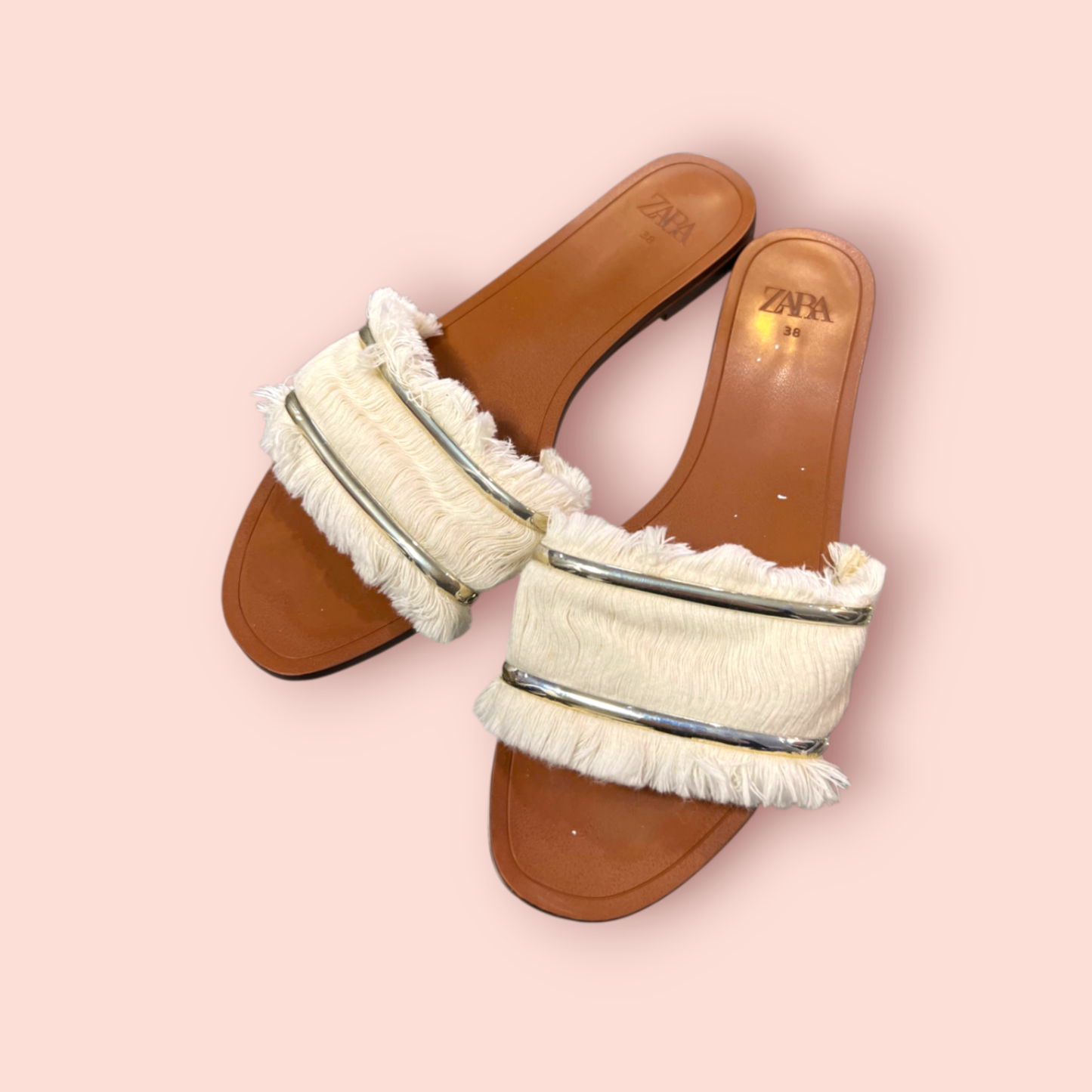 Zara Sandalen 38 Beige