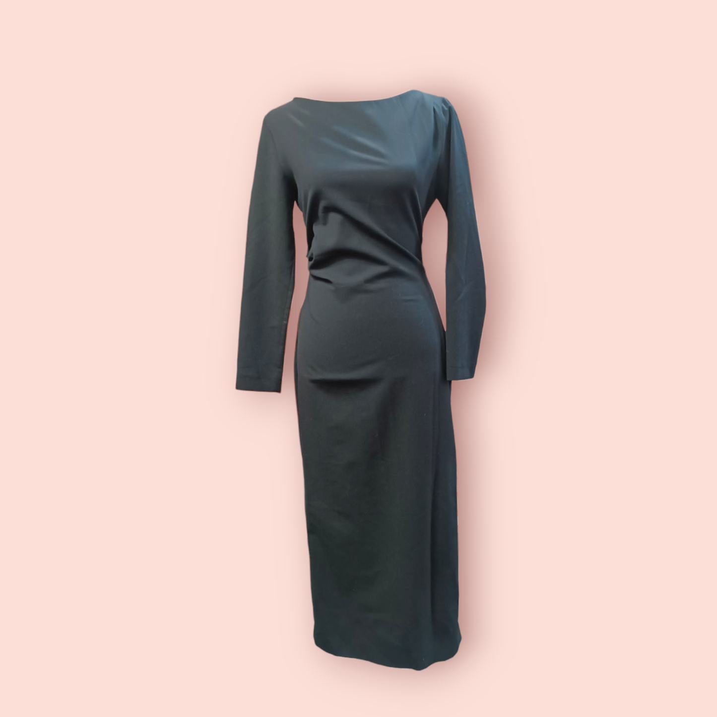 Massimo Dutti Langarm Kleid S Schwarz