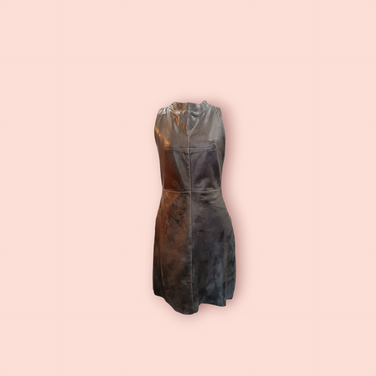 Cigno Nero Lederkleid M Grau