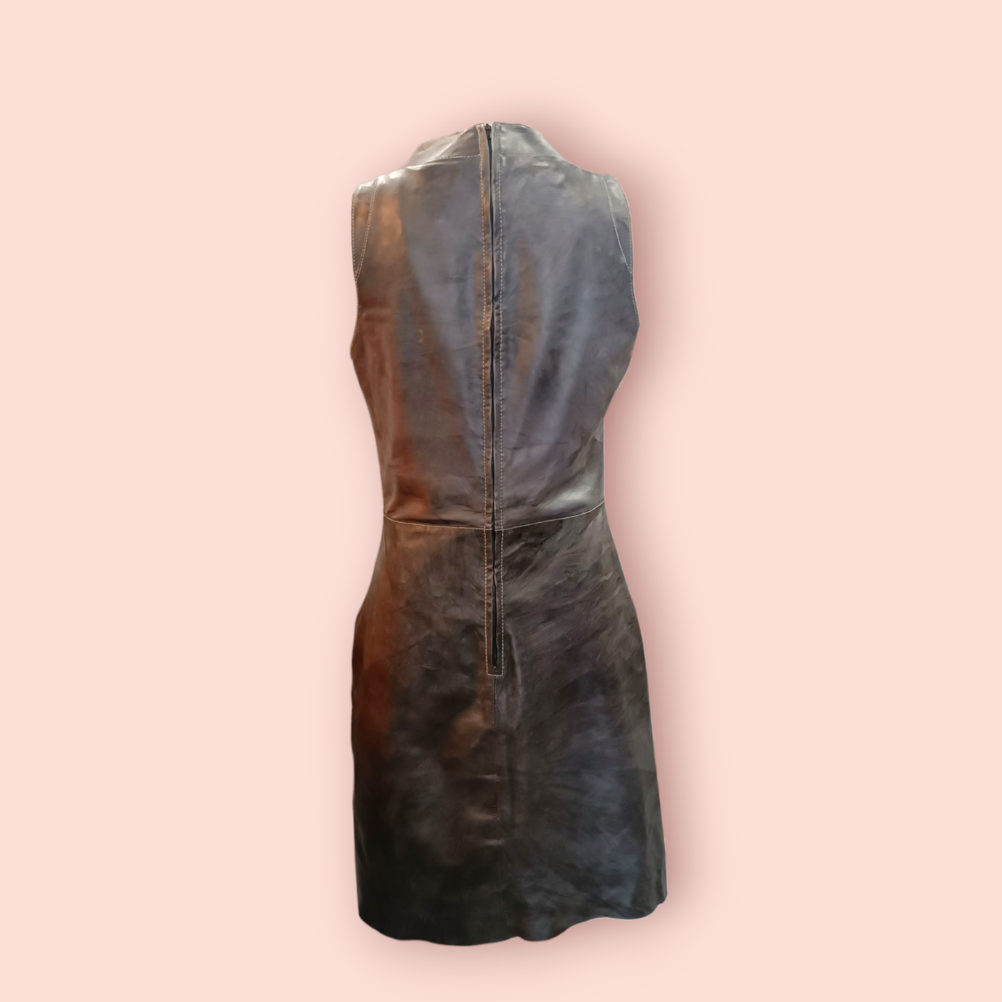 Cigno Nero Lederkleid M Grau