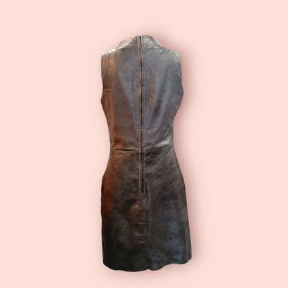 Cigno Nero Lederkleid M Grau