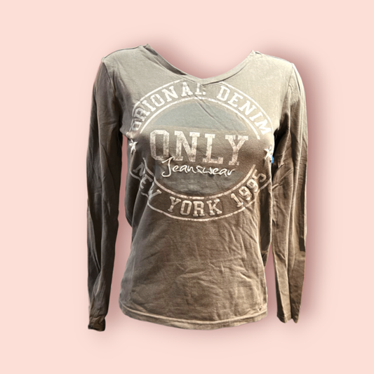 ONLY Langarmshirt L Grau