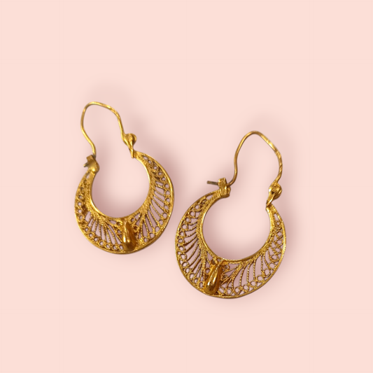 Contigo Ohrringe Gold, Mondform