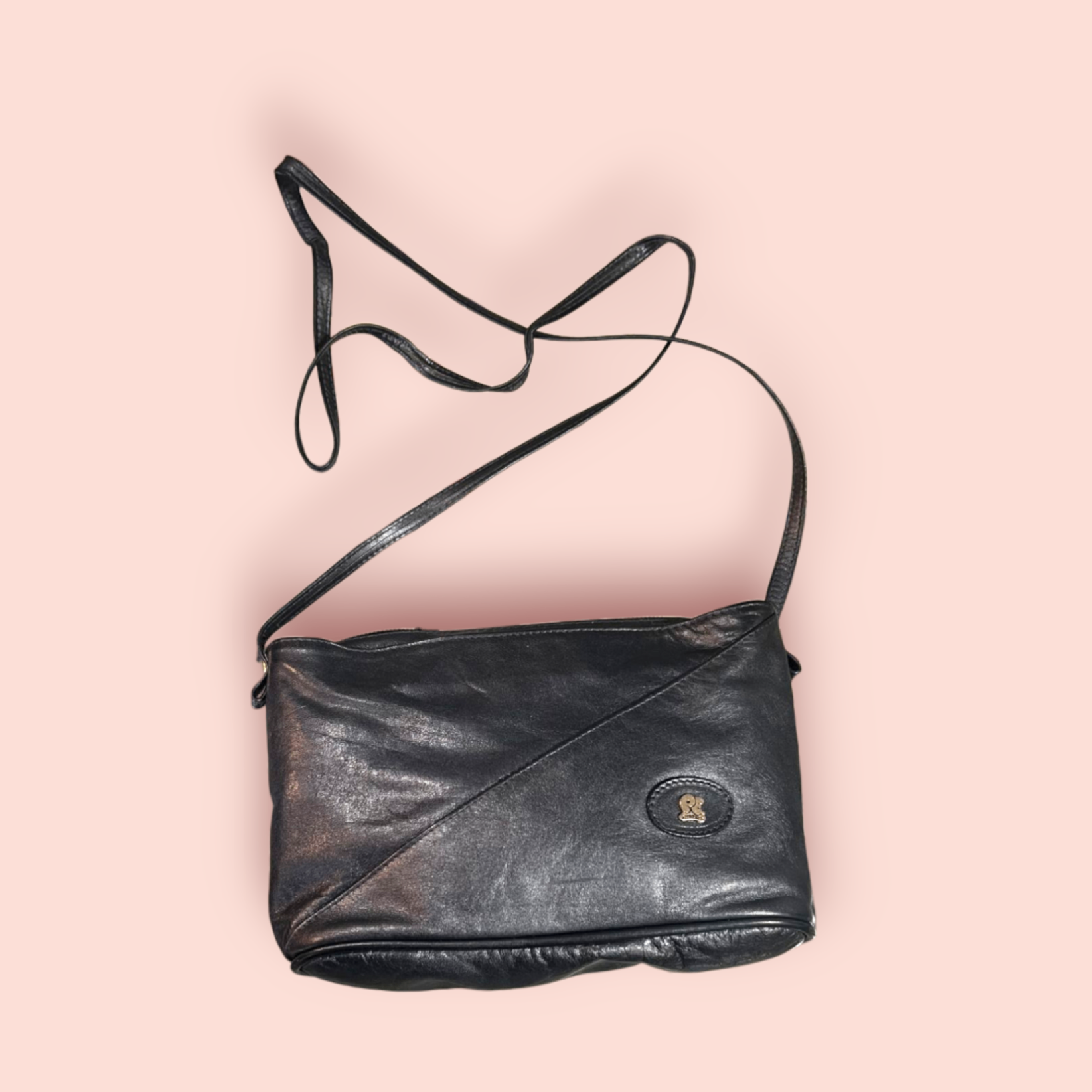 PE. Florence Ledertasche Schwarz