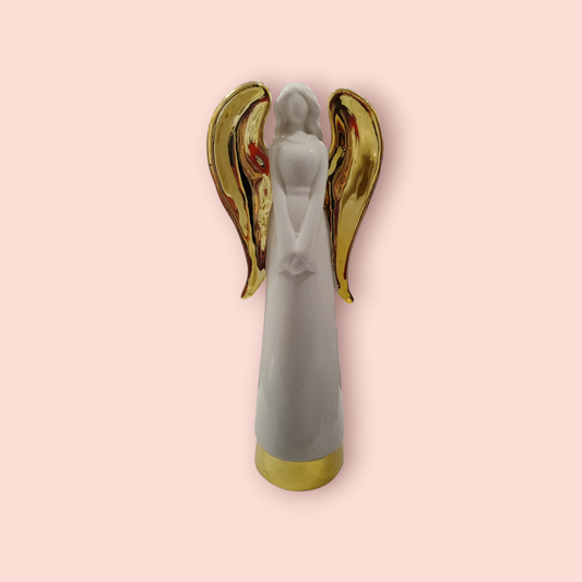 Deko Objekt ca. 30 cm Weiß und Gold