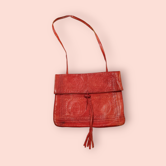 Vintage Ledertasche Rot