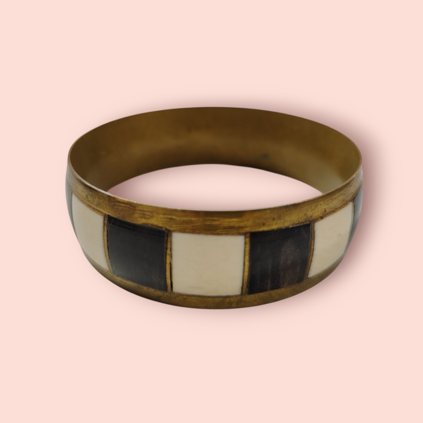 Vintage Armband Mehrfarbig (Schwarz, Beige, Holzbraun)