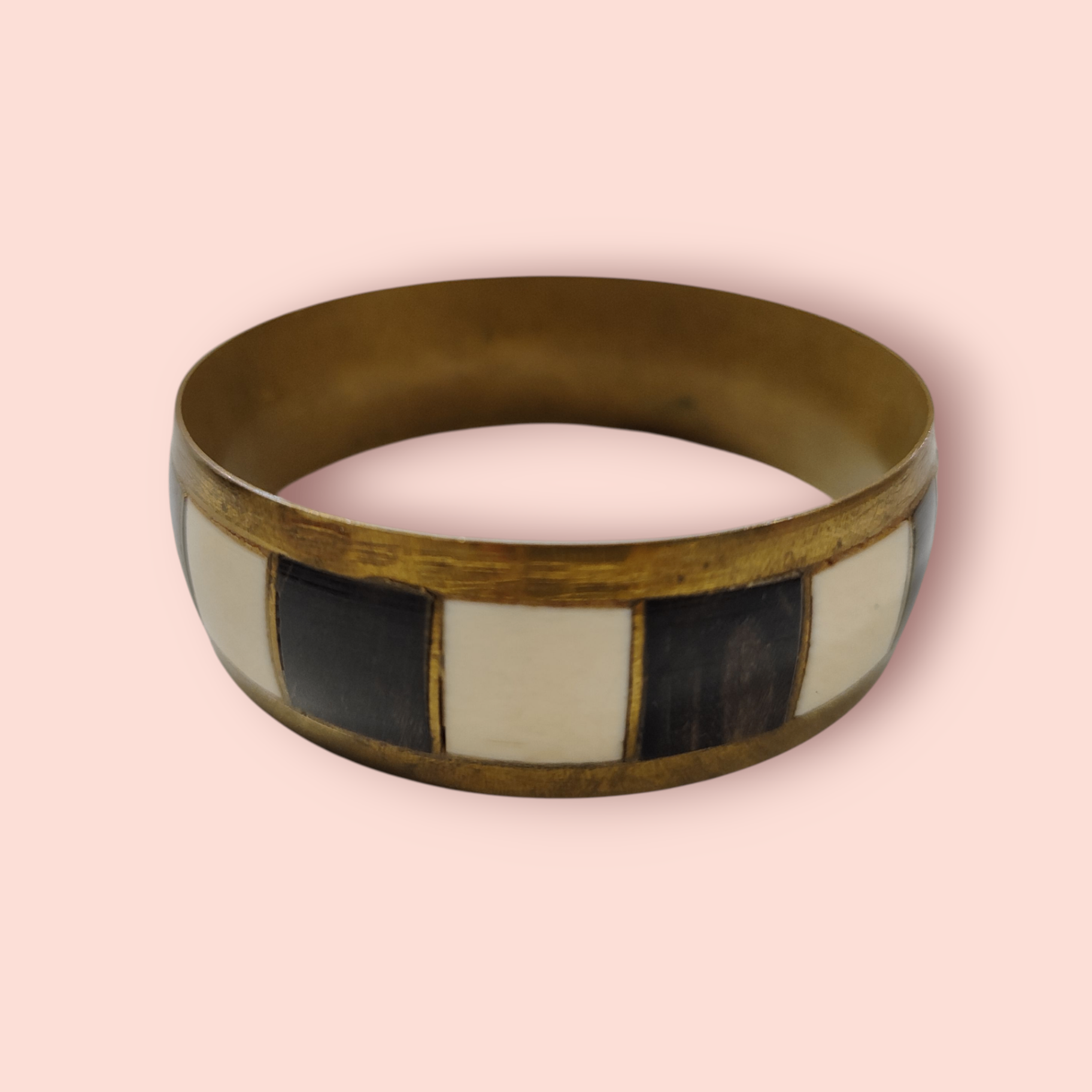 Vintage Armband Mehrfarbig (Schwarz, Beige, Holzbraun)
