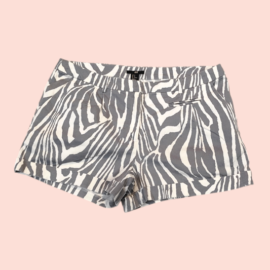H&M Shorts L Grau und Weiß
