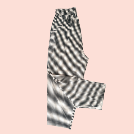 Le Streghe Stoffhose M Schwarz kariert